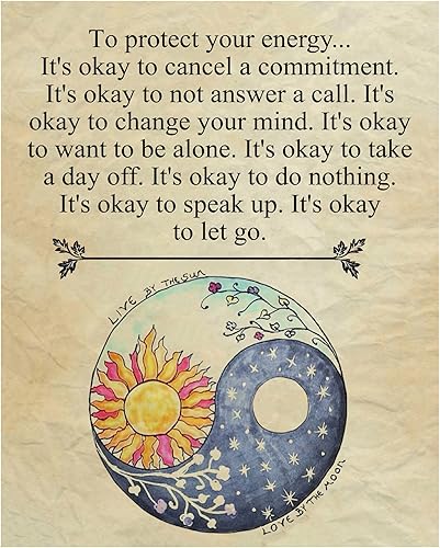 AMERICAN LUXURY GIFTS Inspirational Quotes Wall Decor - To Protect You Motivational Modern Zen Parchment Wall Art | Ideal for Living Room, Office,