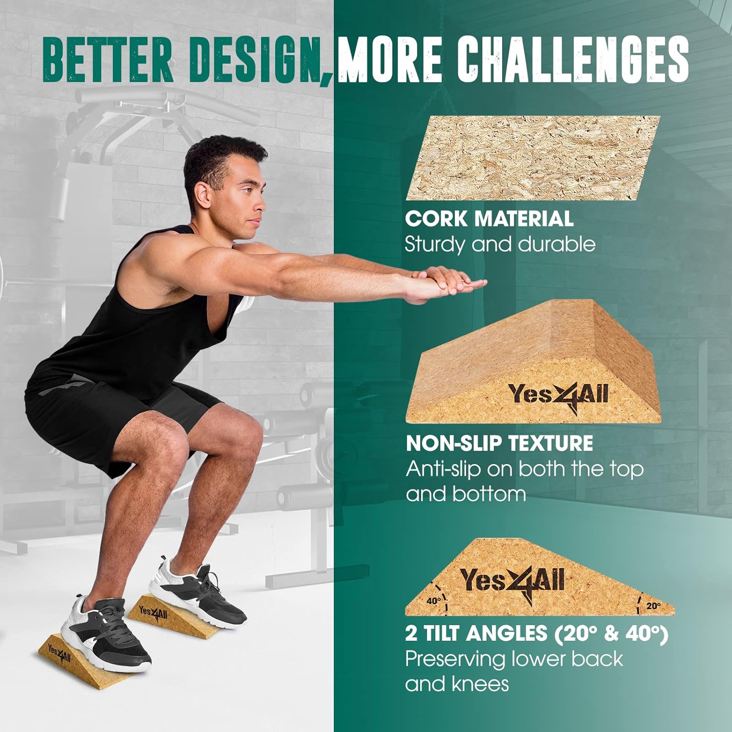 Yes4All Cork Squat Wedge