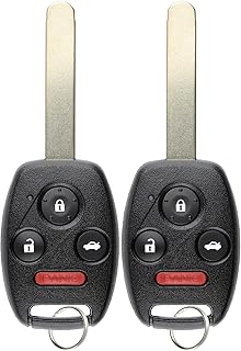 KeylessOption Keyless Entry Remote Control Uncut Car Ignition Key Fob Replacement for OUCG8D-380H-A (Pack of 2)