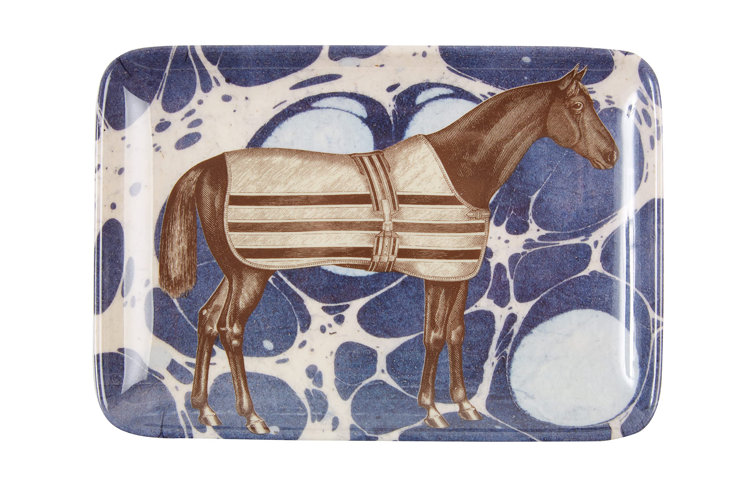 EQUUS Valet Tray Appetizer Plate, 4.5" X 6.5", Multi