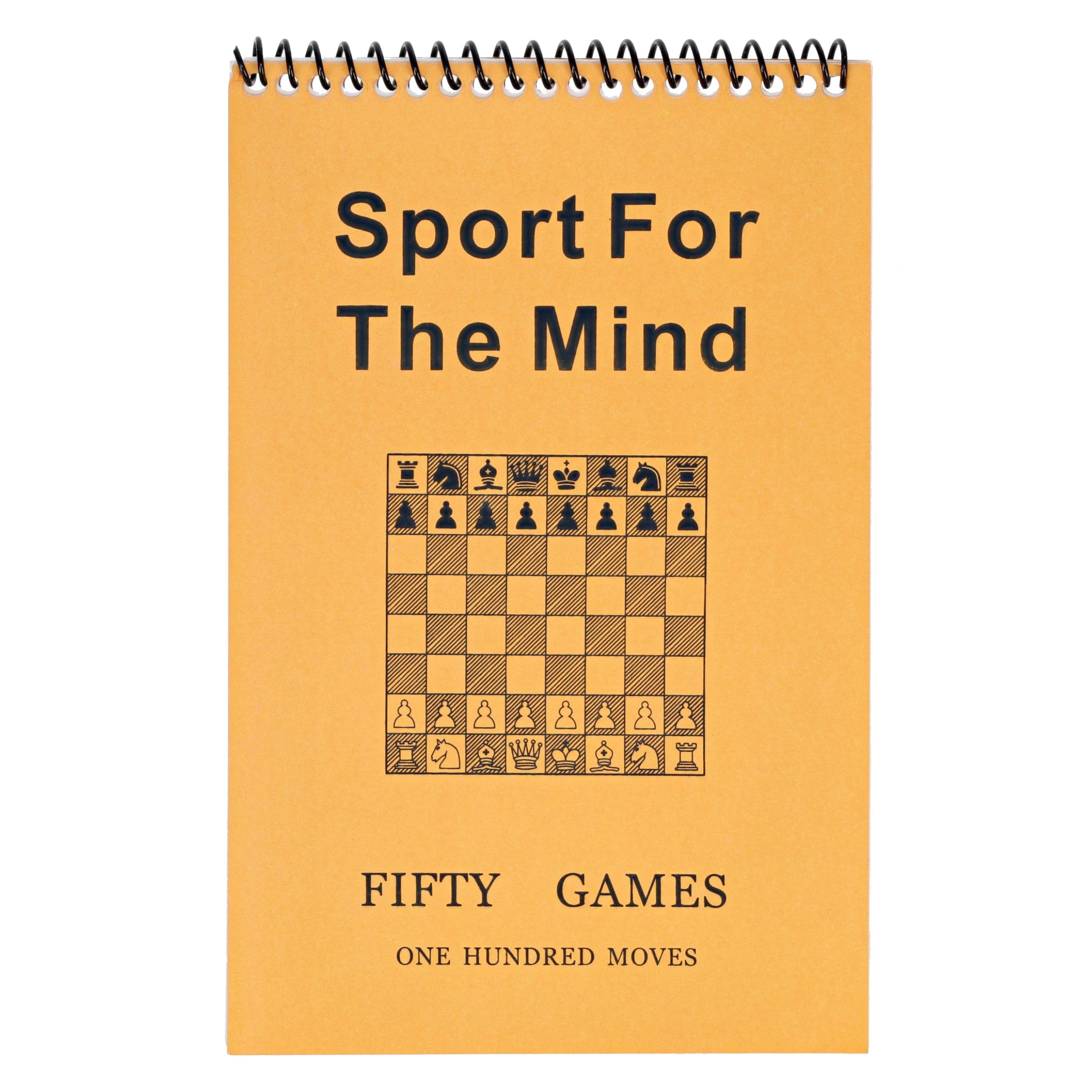 WE Games Ultimate Chessplayer's Scorebook - Spiral Bound & Paperback Chess Notation Book with 50 Games, Ideal Chess Score Sheets for Clubs & Tournaments