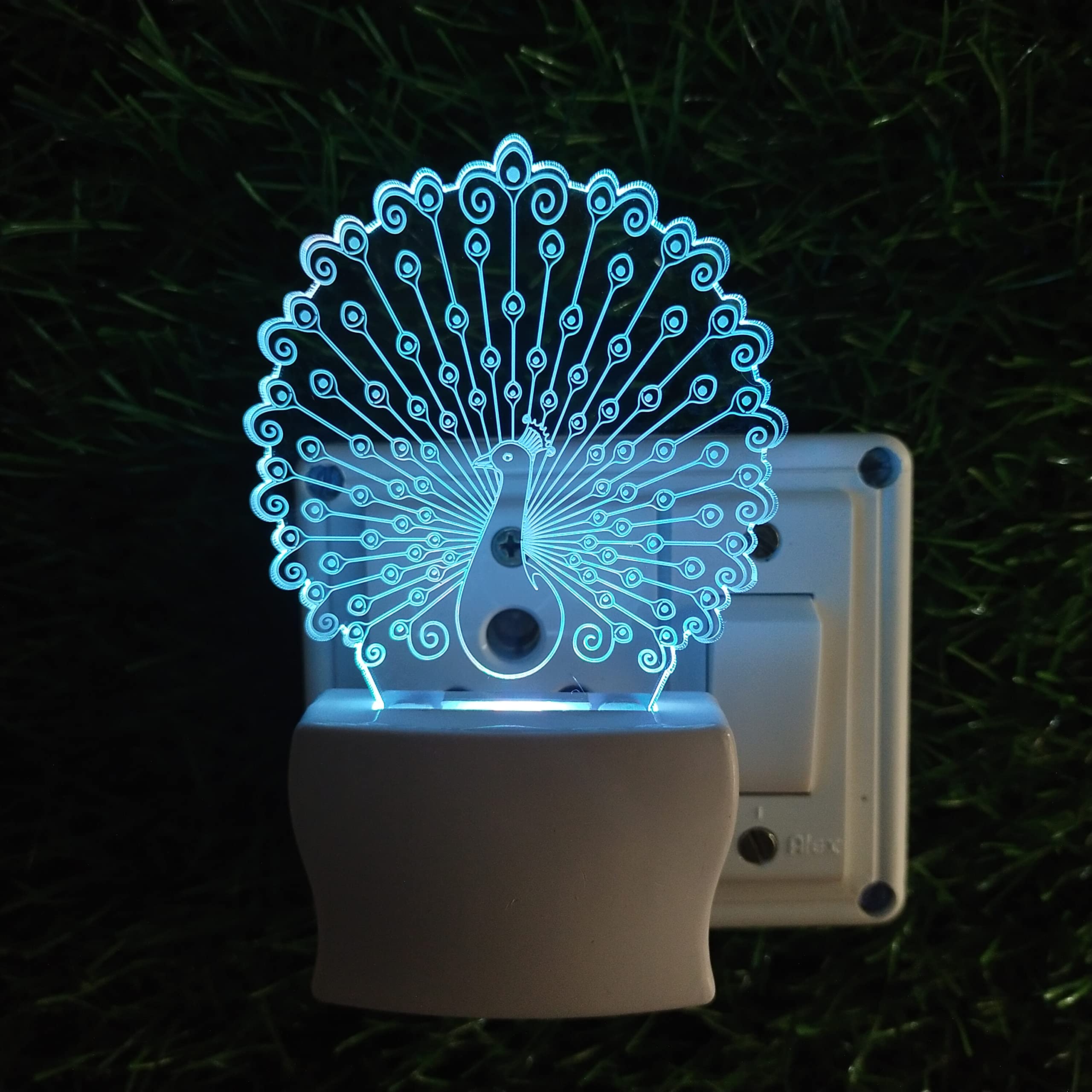 GREECHO Krishna 3D Optical Illusion Acrylic Night Lamp, 7 Colors Rgb Auto Colour Changing Led Plug And Play Night Light, Office Light, Best For Gift - Pack Of 1 (Sd010) (Sd0067),Multicolor-image-29