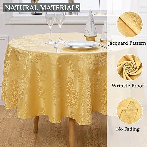 Miniatura 2 de HOMEJOY Mantel rectangular redondo, resistente a las manchas, impermeable, lavable, de poliéster, rectangular, rectangular, mantel de tela para