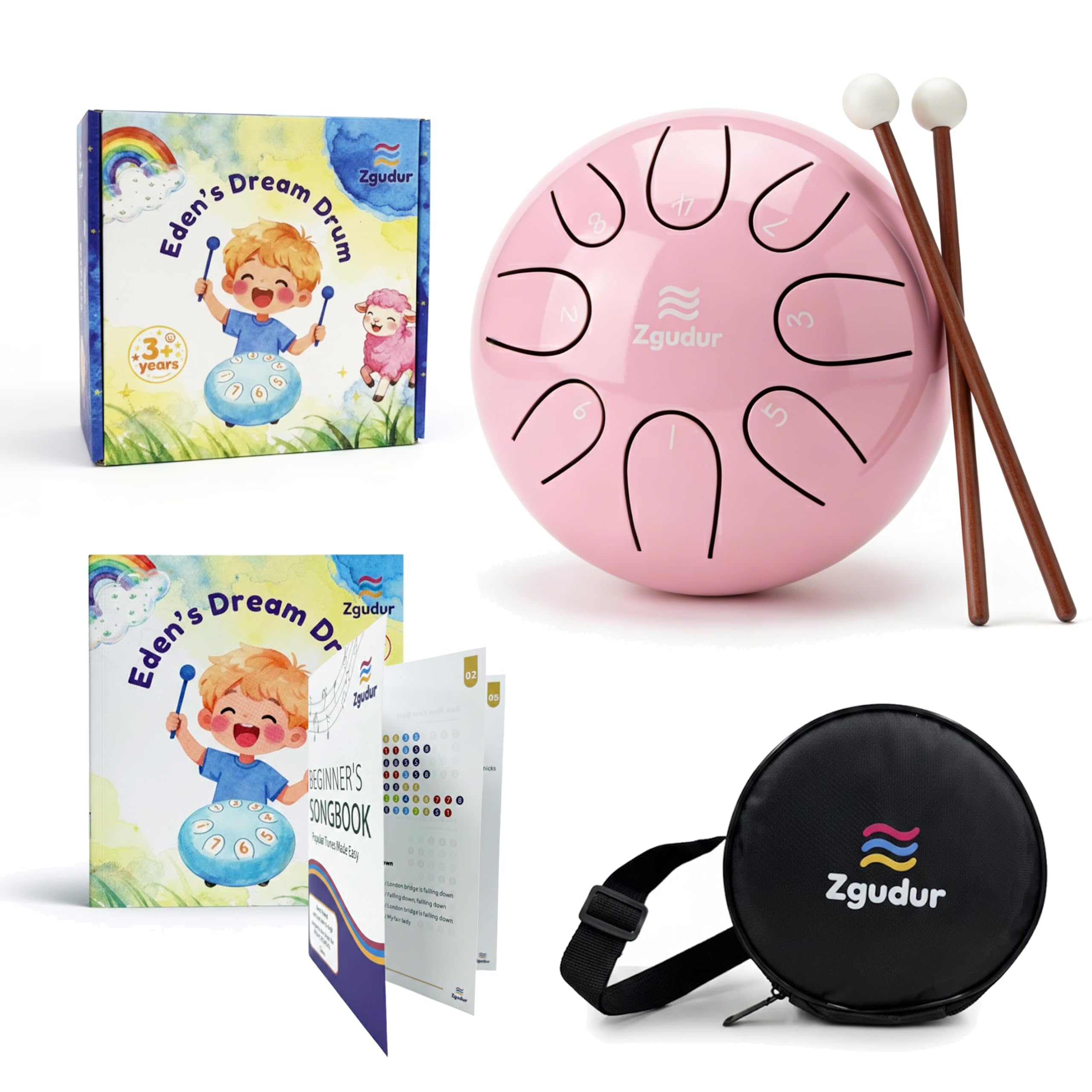 Childrens music creation percussion drums steel tongue drums rain drums music enlightenment Suitable for ages3 Companion musical instruments