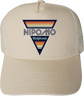 Nipomo California Retro Trucker Hat – Unisex Mesh Snapback with Stylish Retro Design