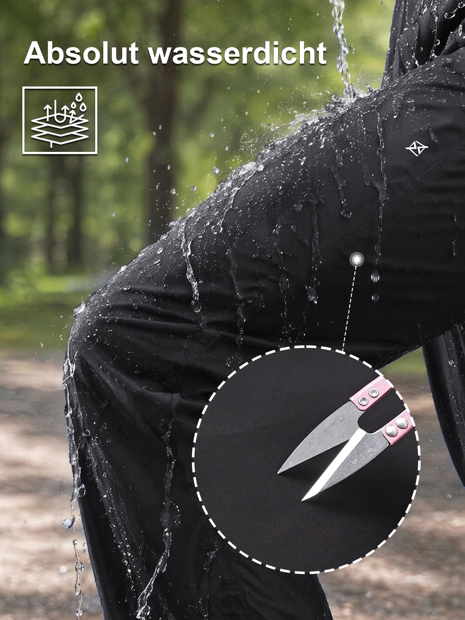 YuKaiChen Pantalon de pluie pour homme, imperméable, avec sac de transport, pantalon d'extérieur respirant avec colonne d'eau de 5000 mm, pour vélo, pêche et randonnée