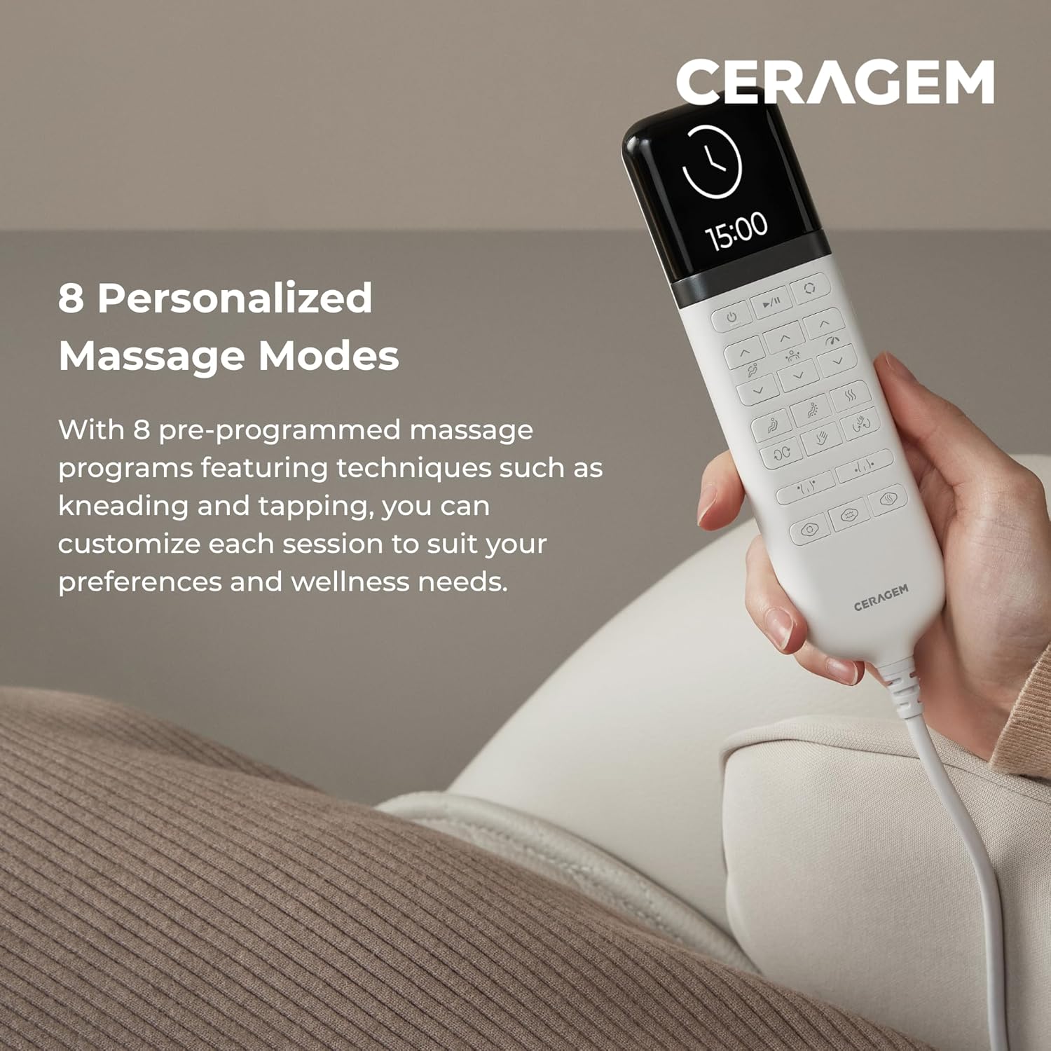 Dálkové ovládání s OLED displejem pro masážní křeslo CERAGEM M4