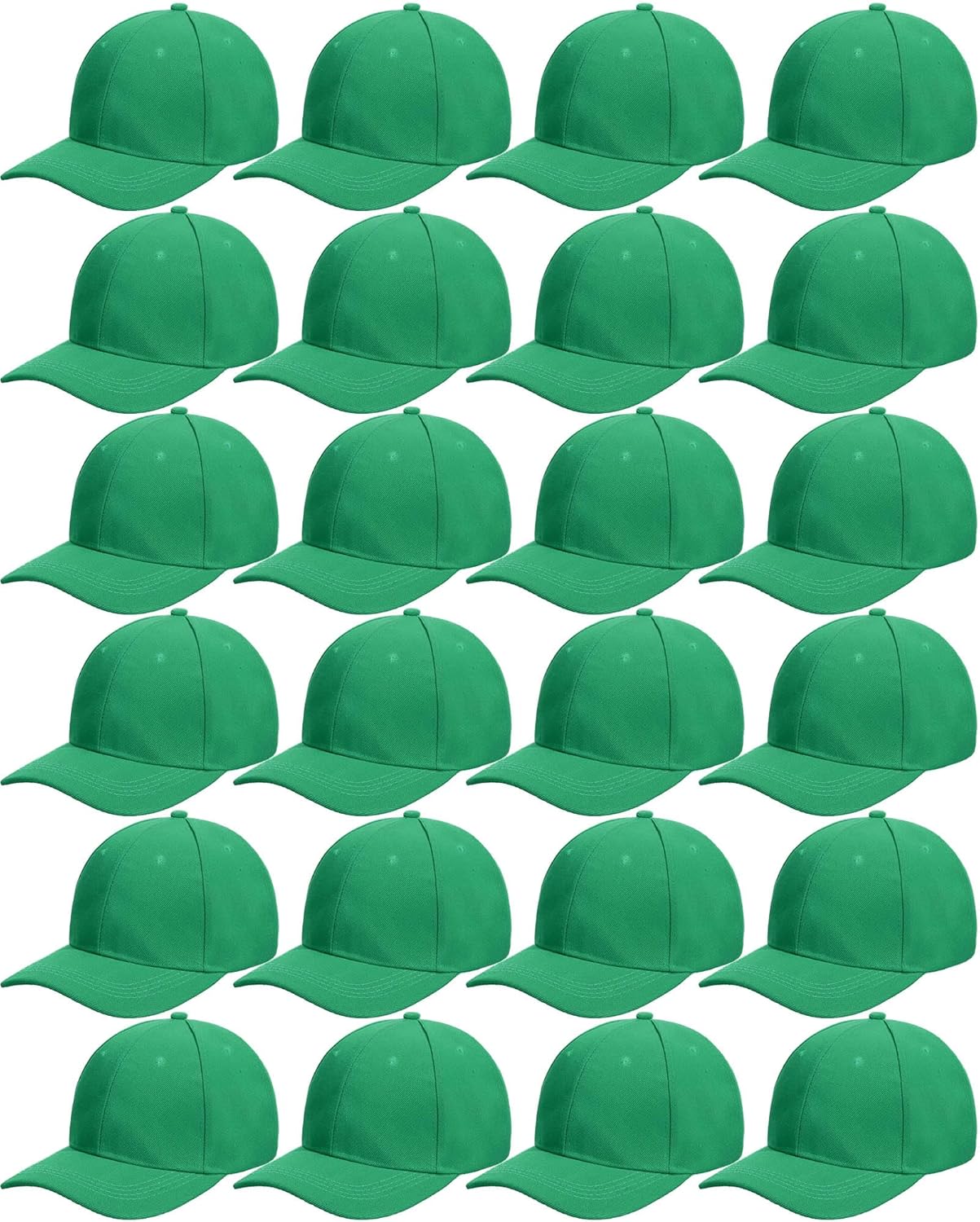 Handepo 24 Pcs Blank Baseball Cap Adjustable Back Strap Plain Blank Camouflage Hat Unisex Baseball Cap for Trucker Men Women