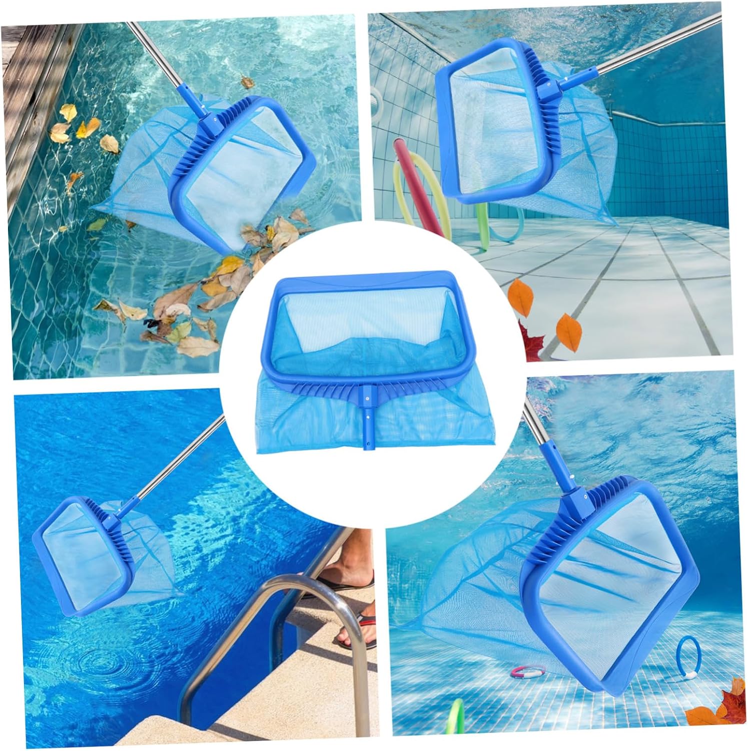 Toddmomy Pool Skimmer Net with Deep Fine Mesh Bag for Efficient Cleaning of Swimming Pools Ponds and Fountains Leaf Rake Tool for Removing Debris