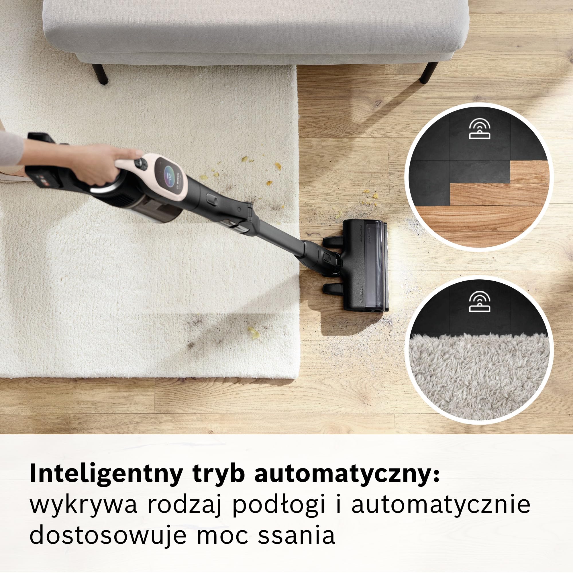 Bosch Unlimited 10, Odkurzacz Bezprzewodowy z Technologią MicroClean, łatwo opróżnianym pojemnikiem na kurz, zginaną rurą, podświetleniem LED i akumulatorem 4,0 Ah, kolor różowy, BKS1041RHF