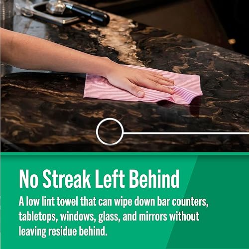 Miniatura 7 de Fresh Towel Foodservice - Toallas de papel reutilizables  14 pliegue, 13 x 20 pulgadas, patrón de línea recta rosa (1 caja de 200) toallas de