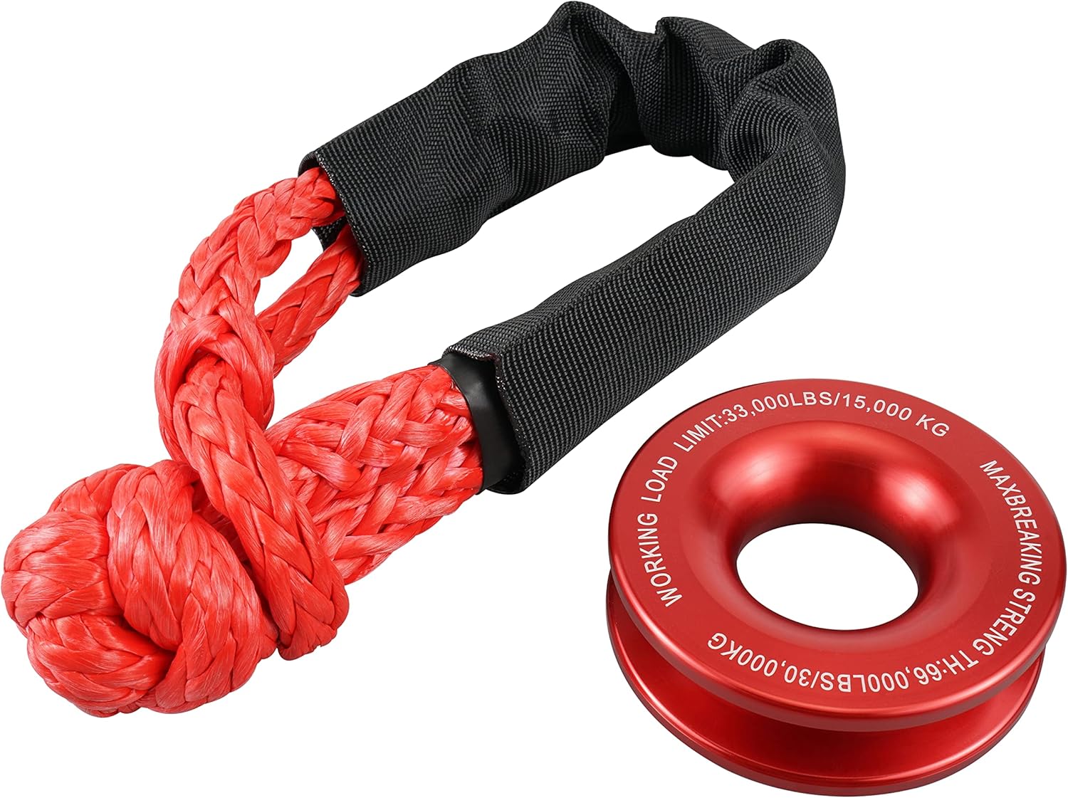 NICECNC Snatch Recovery Ring & Soft Shackle Tow Winch Rope