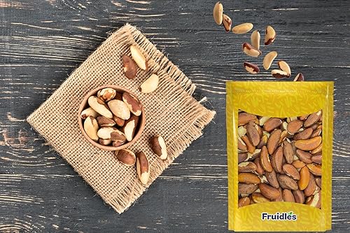 Miniatura 5 de Fruidles Nueces crudas de Brasil, sin OMG, sin gluten, grasas saludables, alimentos de emergencia, alimentos de supervivencia (media libra)