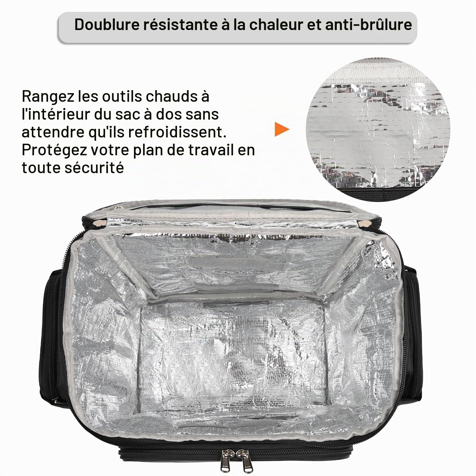 Sac de voyage pour coiffeur, sac à dos de voyage de grande capacité pour barbier, sac de coiffure avec séparateurs réglables, étui de voyage pour outils de coiffure, sacs de cosmétologie