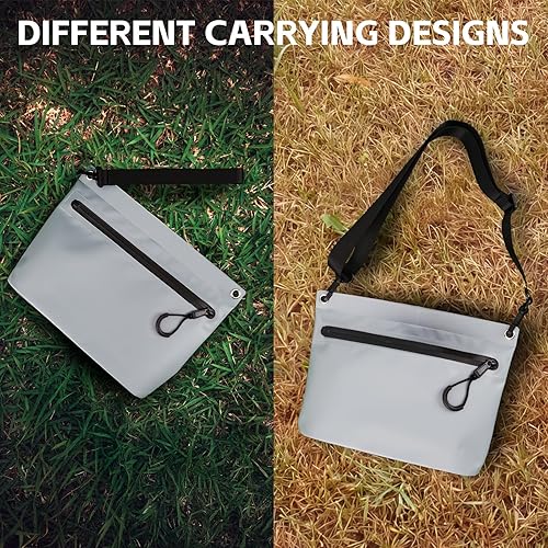 Miniatura 8 de Bolsa impermeable de 2 litros con cremallera totalmente impermeable, asa y correa ajustable para natación, viajes, playa