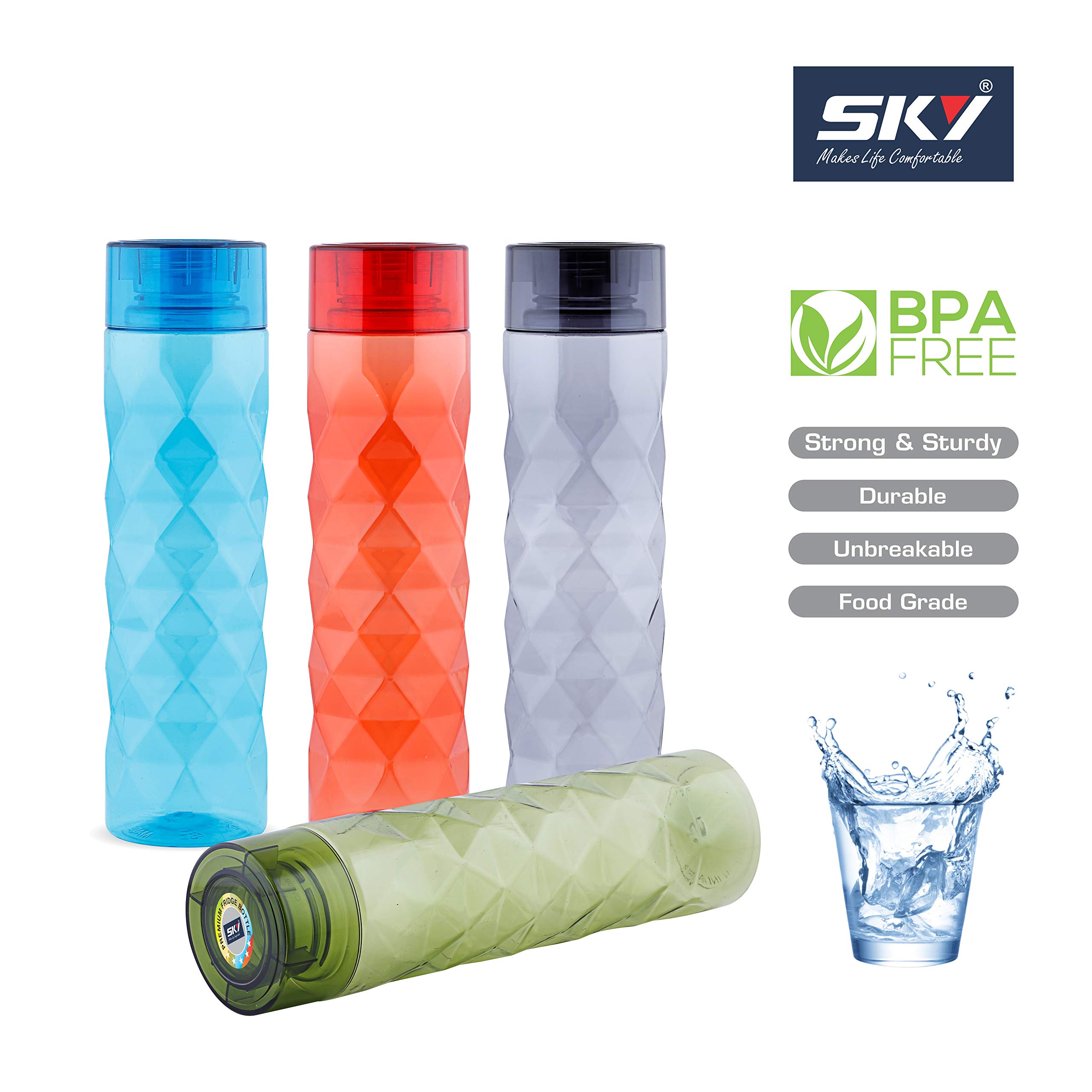 Sky Diamond Water Bottles - Set of 4 -4