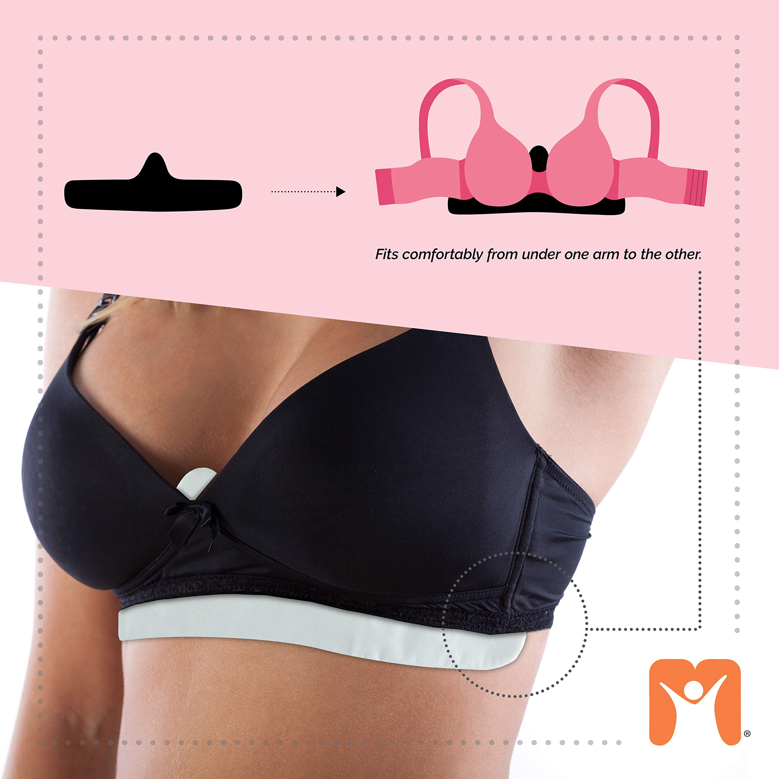 More Of Me To Love Fodere Per Reggiseno In Cotone Biologico, Confezione Da 4: Bianco Perla, Rosa Cipria, Grigio Pietra, Nero Onice