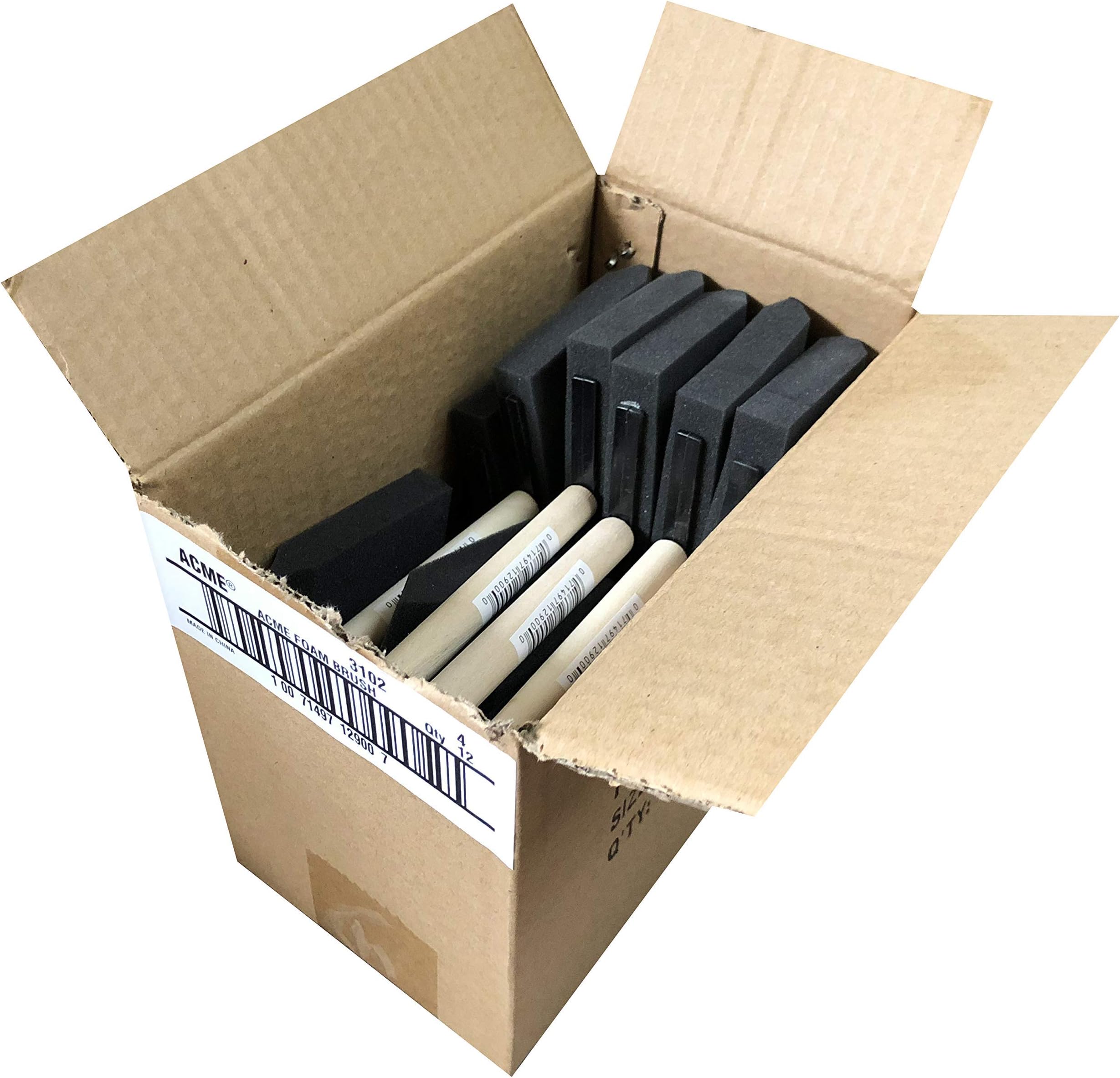 3102 4 inch Acme Foam Brush - Pack of 12