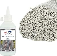 Vista 14 de War World Scenics - Kit de pegamento de 2.2 lbs y 16.9 fl oz para carriles modelo – ciruela de grado medio