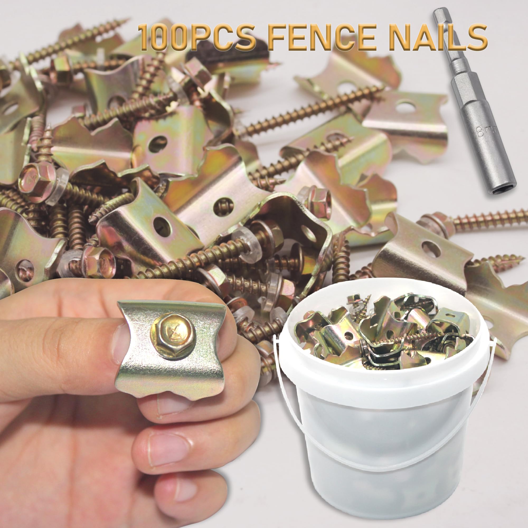 100pcs 2inch Wire Fencing Staples,Steel Fencing Staple