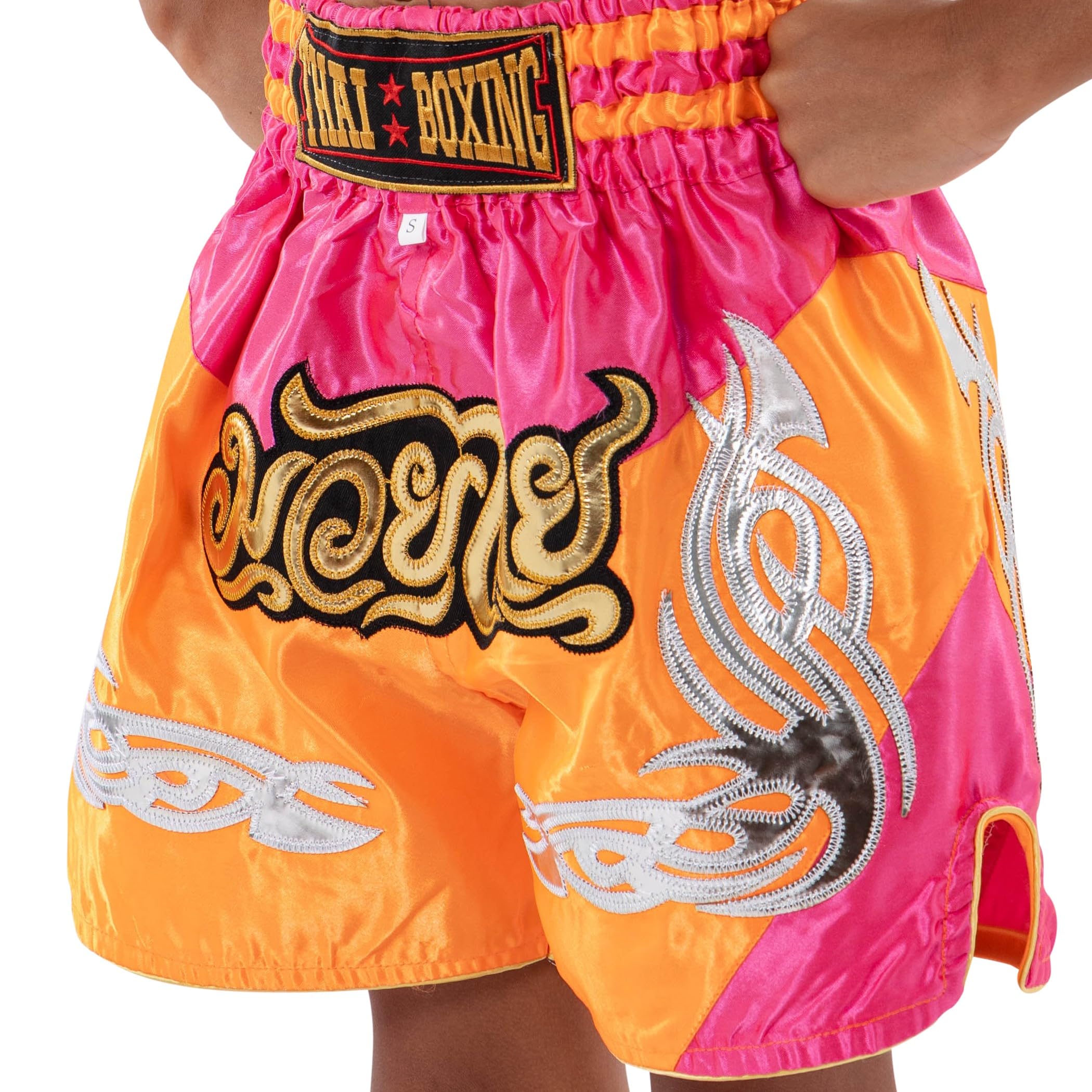 Shorts de Boxe Thaï pour Enfants (2 à 12 Ans) Filles et garçons, Shorts pour Muay Thaï, MMA, Arts Martiaux