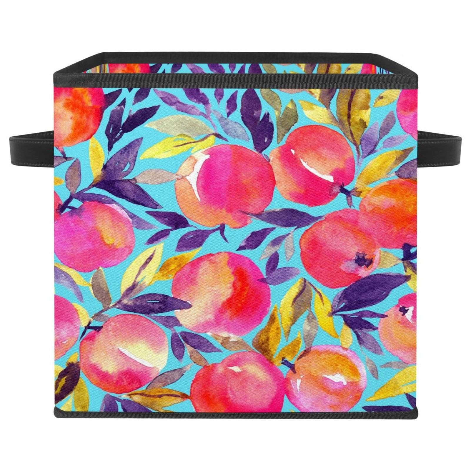 Organiseur en tissu aquarelle pêche pour ranger les jouets de la chambre