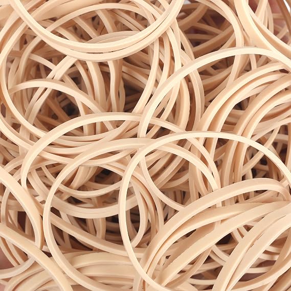 Rubber Bands Size #33 Beige 120pcs Elastic Rubber Bands for Office Supplies