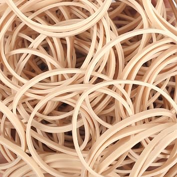 Rubber Bands Size #33 Beige 120pcs Elastic Rubber Bands for Office Supplies