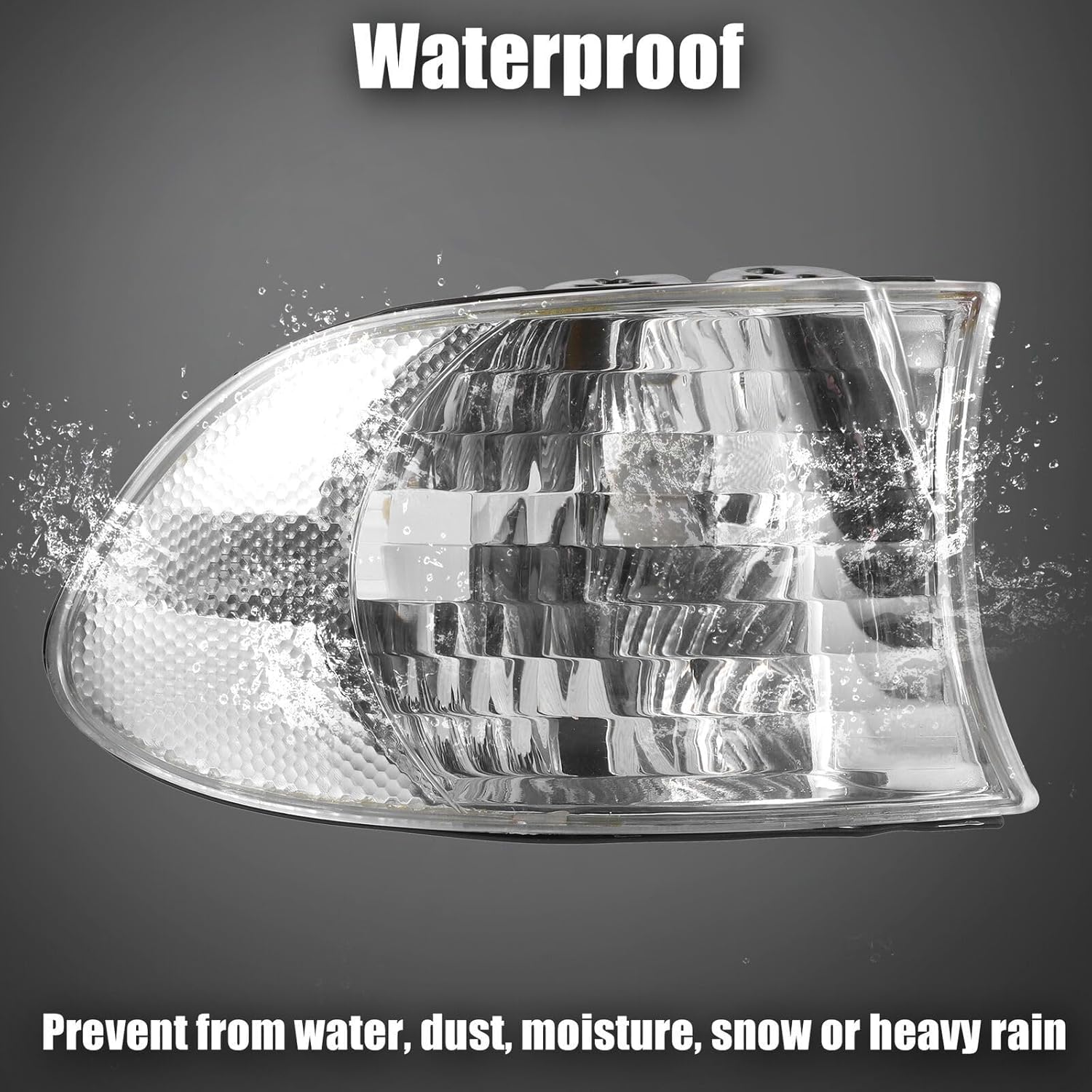 Pair Clear Turn Signal Light Lamp Corner Signal Light Plastic Front,Left,Right 426G-NET Weight 63138379108 63138379107 PCTSLLCSLFBE7S909901,Ships from USA