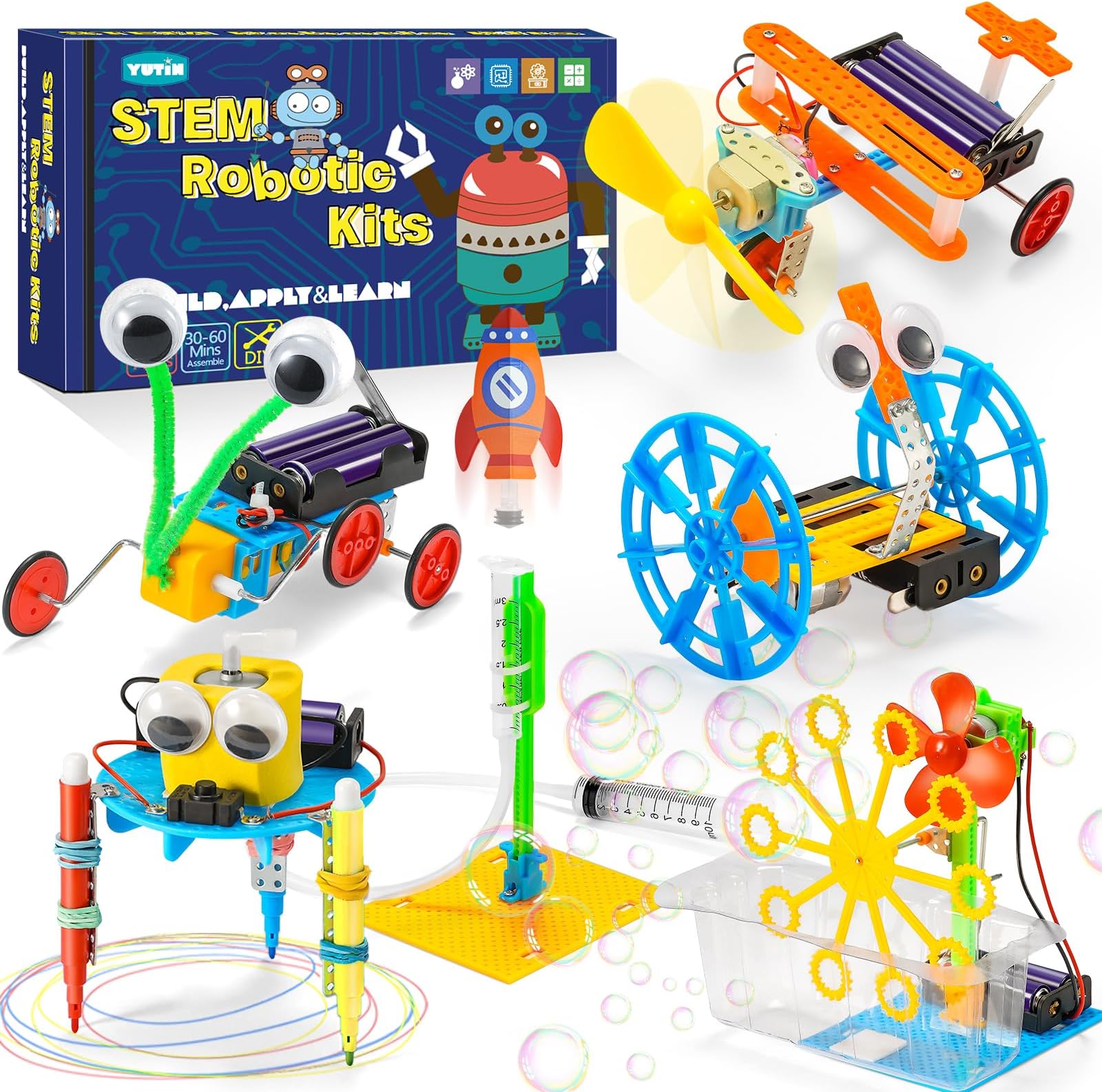 Robotics for Kids Ages 8-12, Boy Crafts Kids STEM Science Robot Building Kits 8-10 10-12, STEM Toys for Boys Gifts Age 8 10 12 13 14 Year Old