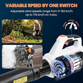 LIGO 20V Cordless Leaf Blower, Lightweight Handheld, Brushless Motor with 4.0Ah Battery for Lawn, Yard Debris and Light Snow