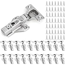 20 Pack 3/4 Overlay Soft Close Hidden Cabinet Hinges, 105 Degree 3D Adjustable Clip On Plate Concealed Kitchen Cupboard Door Hinges with Screws