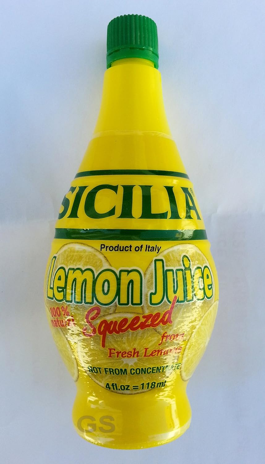 Sicilia Lemon Juice 4 Fl Oz (Pack of 12)