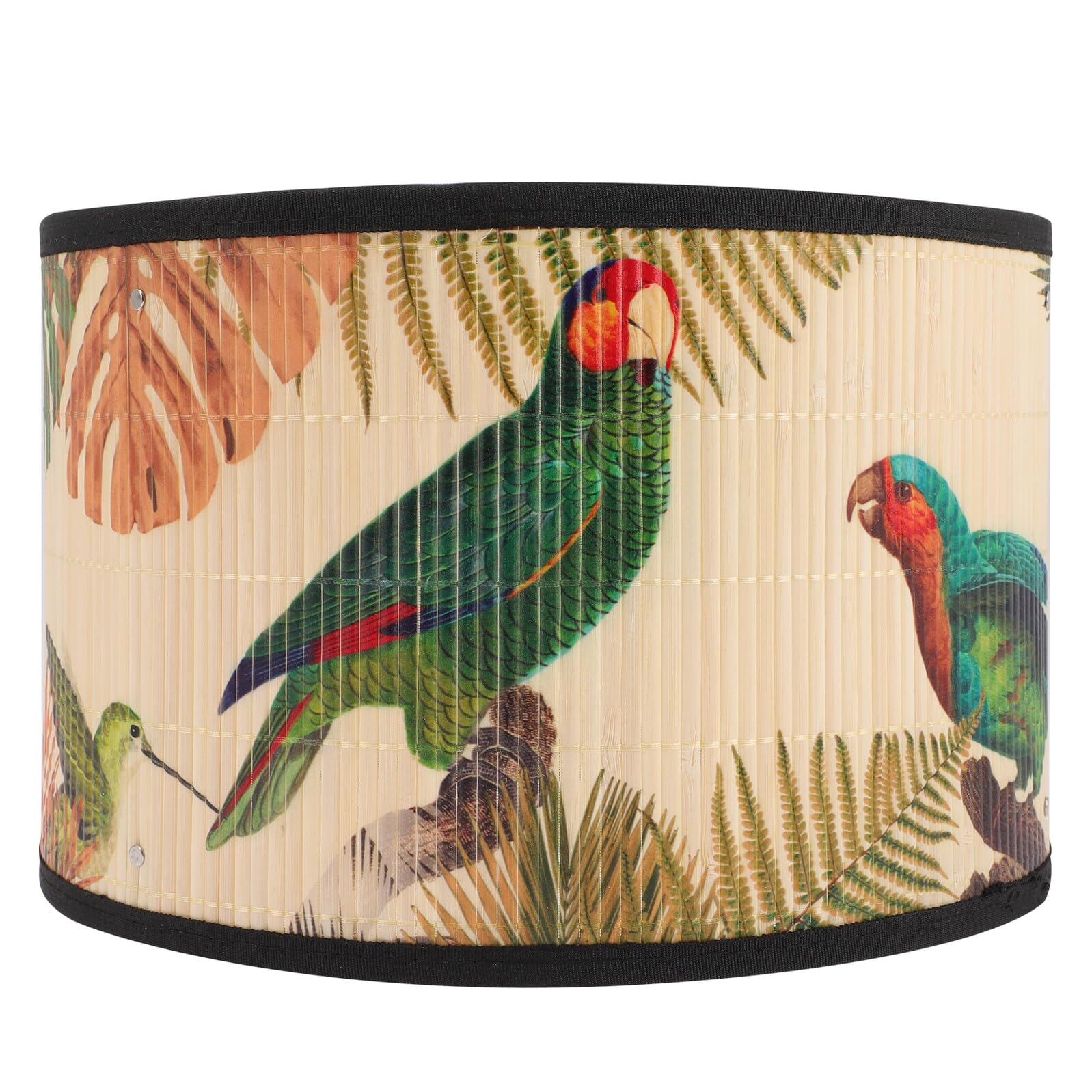 KOMBIUDA Paralume in Bambù Retrò, Copertura per Lampada Sospensione E27, Stile Elegante per Decorazioni Casa e Soggiorno in Bambù