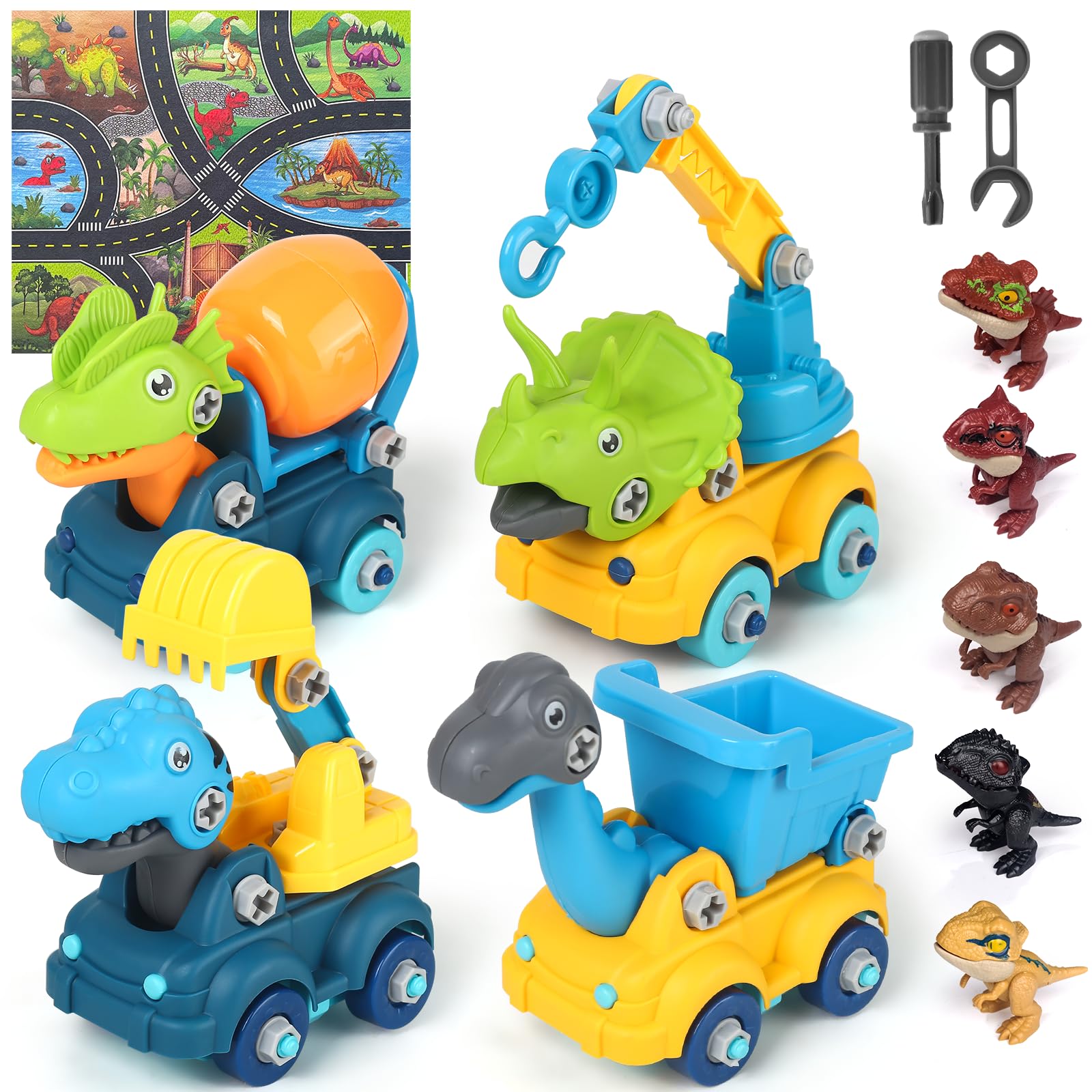 FAPPEN Dinosaur Toys for 3,4,5 Year Old Boys & Girls  Interactive STEM Learning & Imaginative Play Set with Movable Joints, Safe & Durable Design
