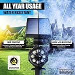 Bell+Howell Bionic Spotlight 2963 Spot solaire avec 25 Capteur de mouvement des pieds, panneaux solaires, patio étanche, cour et éclairage extérieur comme vu sur TV