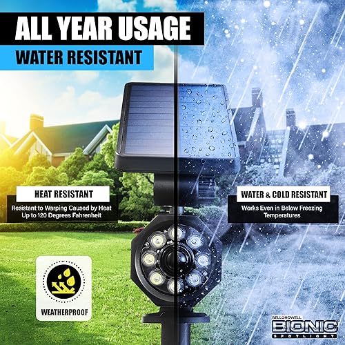 Miniatura 4 de Bell+Howell Bionic - Foco LED solar con sensor de movimiento de 25 pies, resistente al agua, resistente a las heladas, iluminación exterior como se
