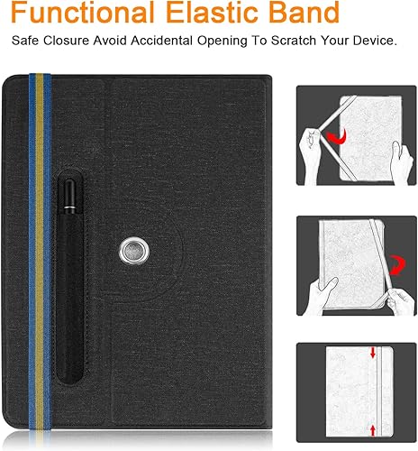 Miniatura 5 de Funda universal giratoria para tablet de 9 pulgadas de 10 pulgadas, funda protectora universal para CoopersATOZEEQukenkFEONALModernidadNotableOnn y