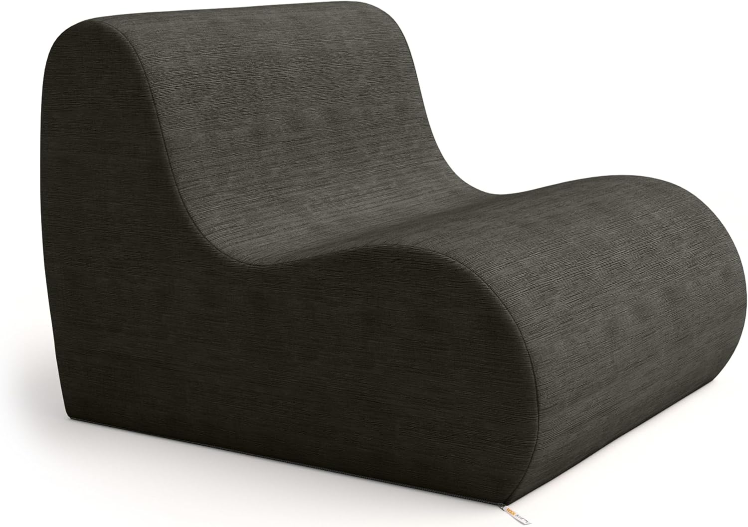 Jaxx Uptown Large Modern Armless Accent Chair, Charcoal