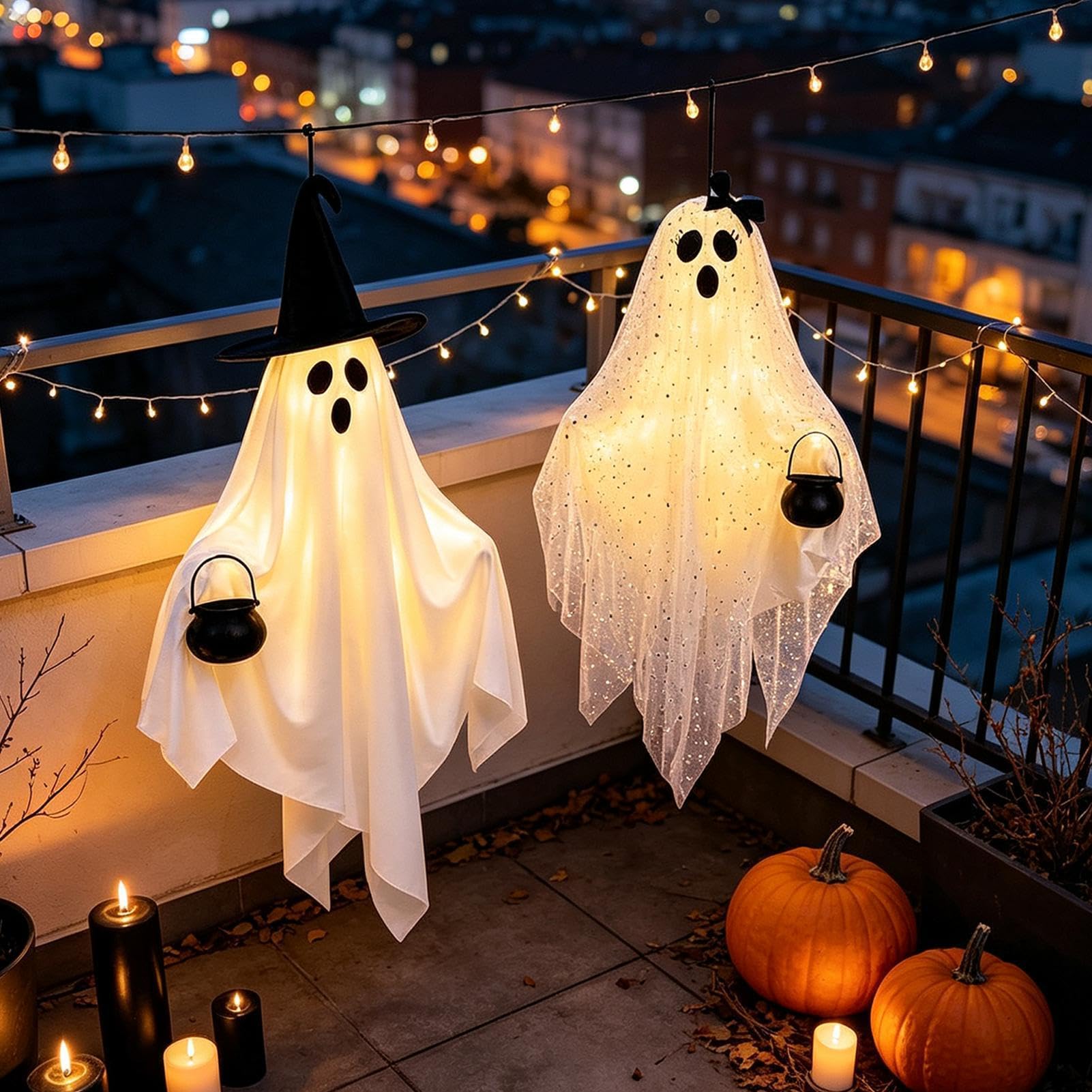 Decoración de Halloween Fantasmas al aire libre Decoración Sombrero