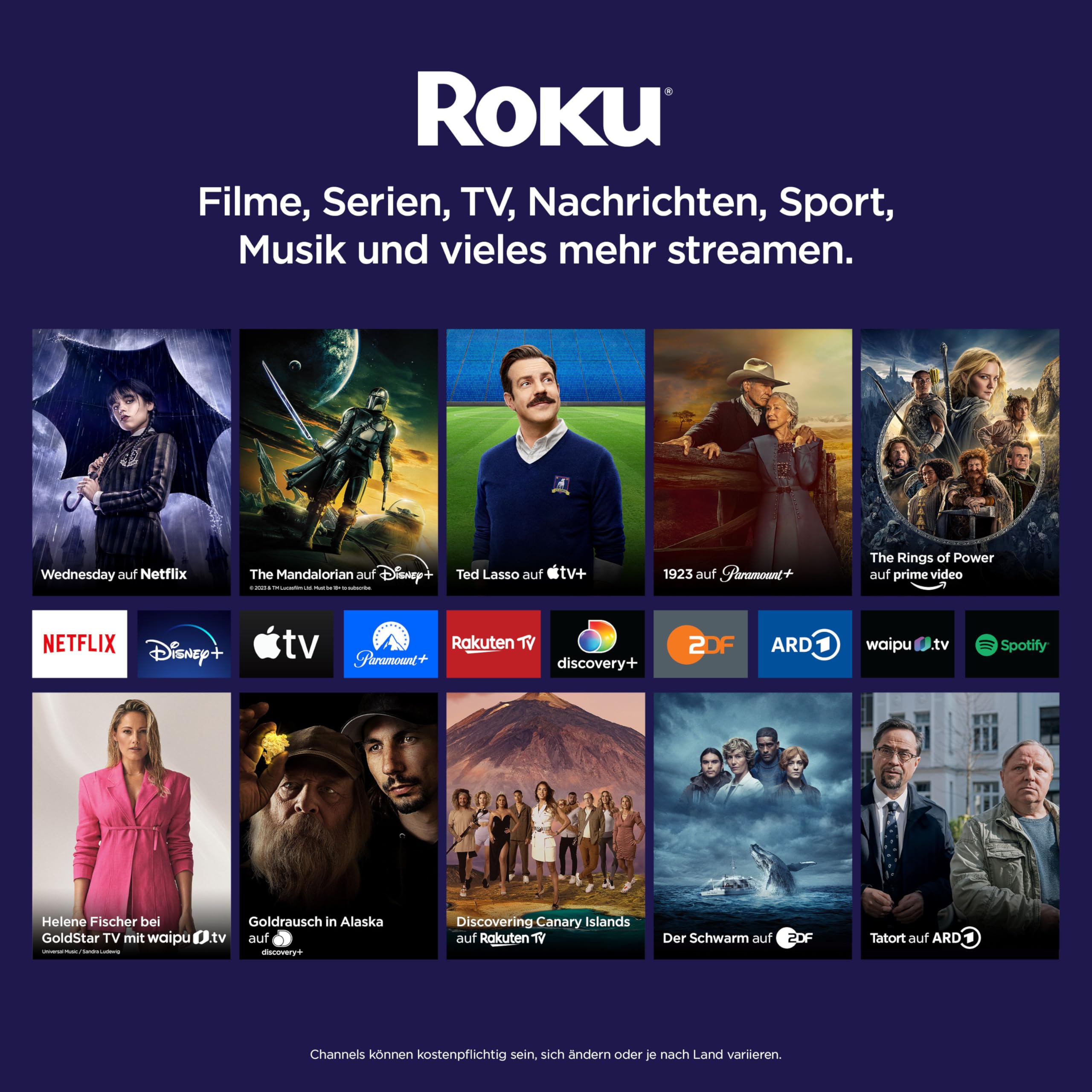 SHARP 43FD2E Full HD Smart TV, (108 cm/43 Zoll, Roku TV nur in Deutschland verfügbar, Rahmenlos, HDR10, Dolby Digital) | HDR10, AV1-Codec, 3 HDMI, WLAN, ohne Rahmen