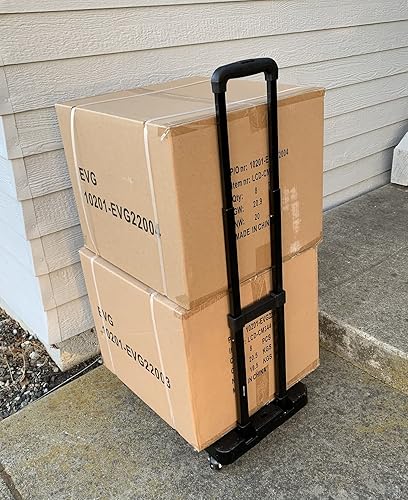 Miniatura 7 de Mount Plus Camión de mano plegable A3, carrito de mano plegable de 6 ruedas con 2 cuerdas elásticas, carrito de equipaje portátil de 500 libras de