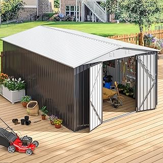 Polar Aurora 10x14 Outdoor Storage Shed, Garden Shed with Updated Frame ...