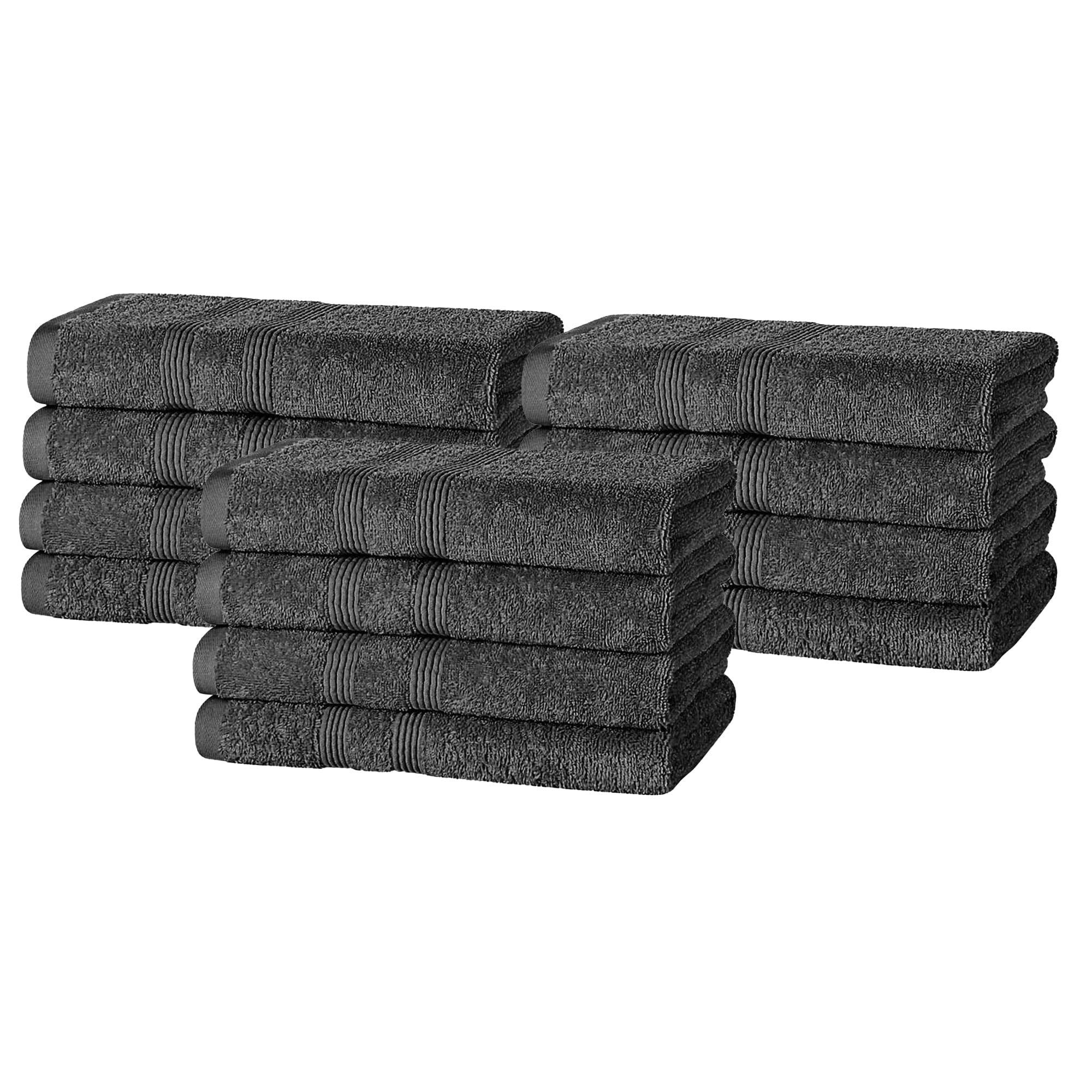 DARWEN STAR Hand Towels Set 100% Egyptian Cotton Towels, Quick Dry Towel,Multipurpose Towel Set 50 x 80 cm (Charcoal Grey, 2)