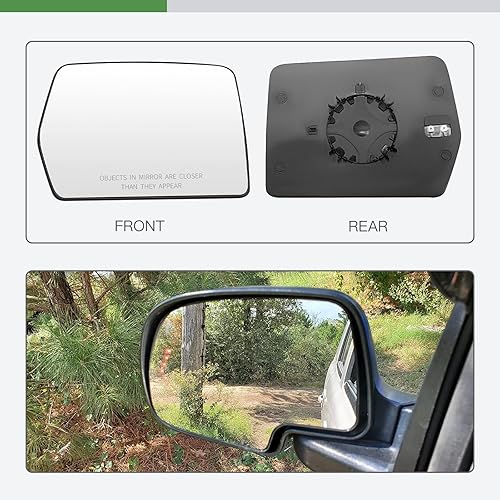 Miniatura 3 de SCITOO Espejo retrovisor lateral de vidrio para pasajero derecho para 2004-2014 para Ford F150 P/U con reemplazo convexo cromado con calefacción,