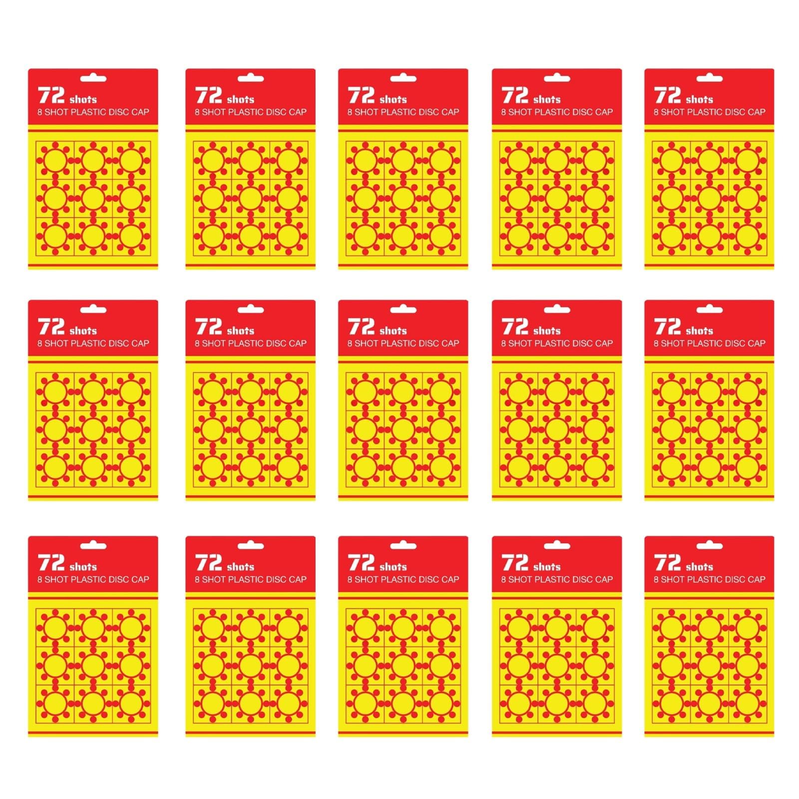 MSQUARE 8 Shots Plastic Disc Cap, Durable And Long Lasting Fun, Easy To Use, Improve Hand-Eye Coordination, Perfect For Role Play, Parties, And Collectors (15 Sheets)