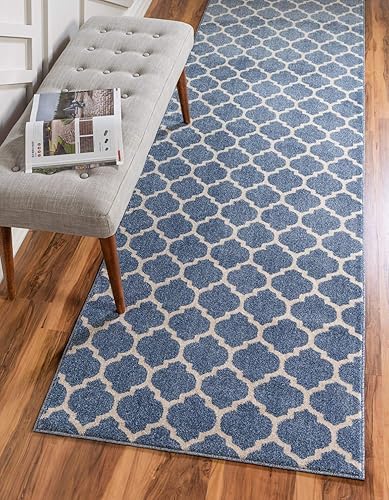 Vista 513 de Unique Loom Trellis Collection - Alfombra estilo marroquí de enrejado gris oscuro (8' 0 pies x 11' 0 pies)