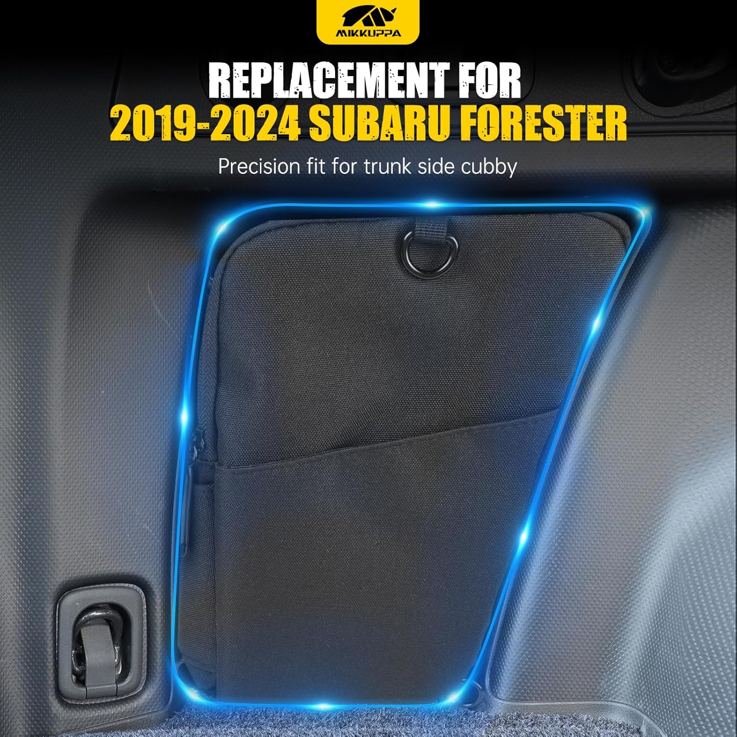 MIKKUPPA Car Trunk Organizer Pocket - Replacement for 2019-2024 Subaru Forester SK Accessories Multifunction Trunk Side Cubby Storage Bag (1 Pc, Driver's Side)