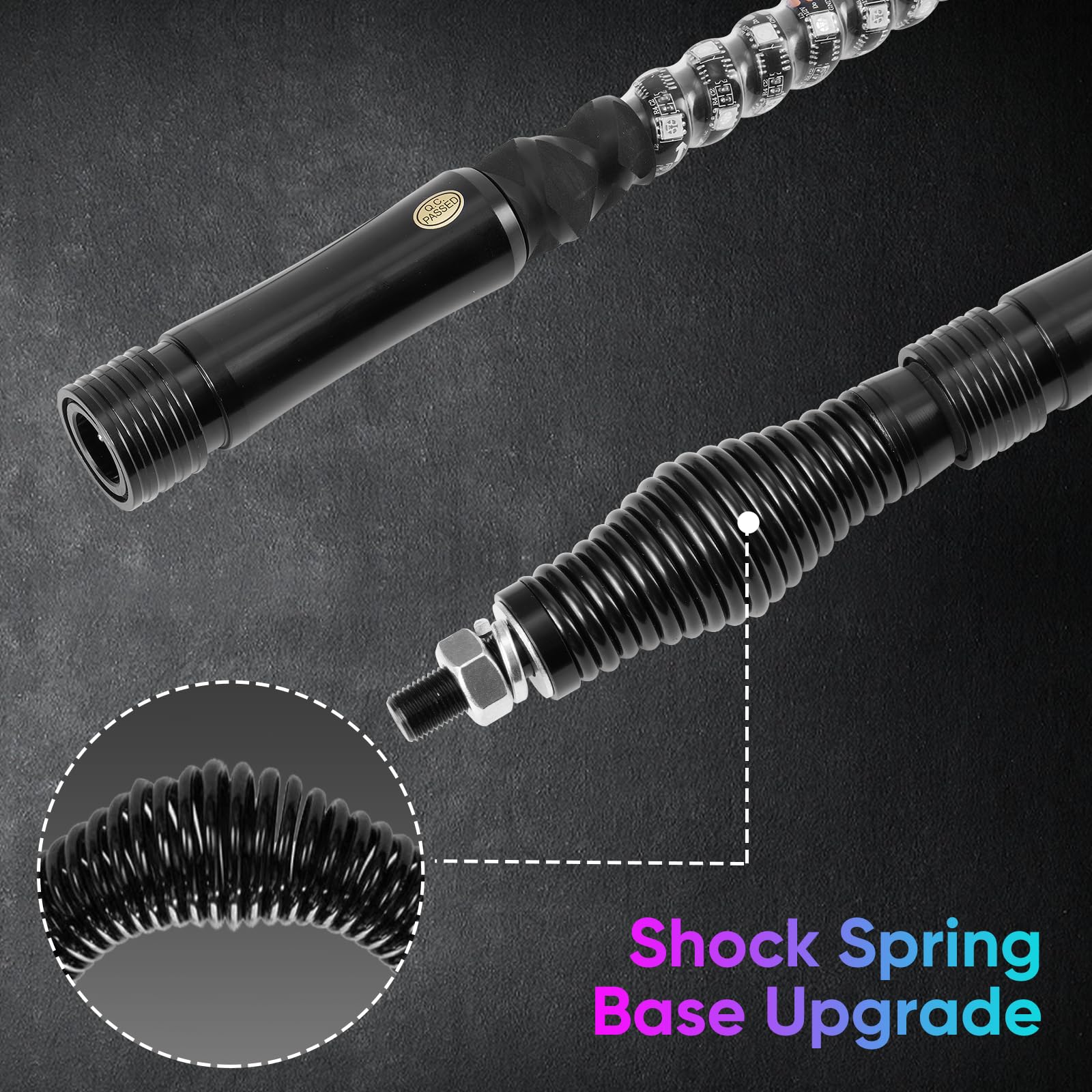 Blogole 4FT Whip Light & Rock Light Combo Kit - RGB LED With App Control For UTV/ATV
