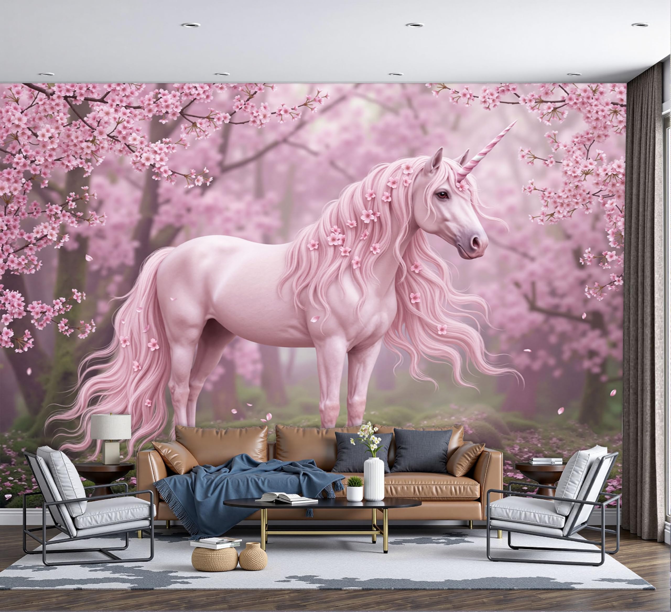 Papier peint fleurs panoramique pour salon romantique et décoration murale 3D